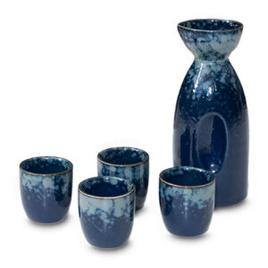 5pc Shimmering Sea Sake Set