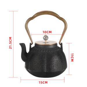 Teapot - Cast Iron 6 Sided