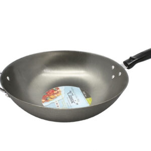 Chinese Traditional Flat Bottom Cast Iron Wok